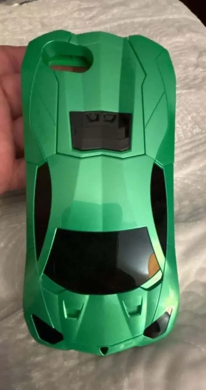 Lamborghini Aventador Style 3D Sports Racing Car Green iPhone Phone Case